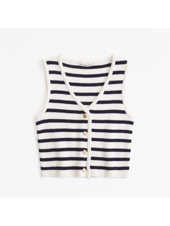 Abercrombie & Fitch Tops - Abercrombie Mara Sweater Button-up- Navy & White stripe